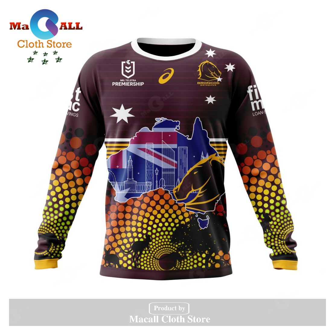 Personalized NRL Brisbane Broncos - Specialized Concepts For Australia's Day Kits Hoodie Sweatshirt 3D LIMITED EDITION Personalized NRL Brisbane Broncos - Specialized Concepts For Australia's Day Kits Hoodie Sweatshirt 3D LIMITED EDITION