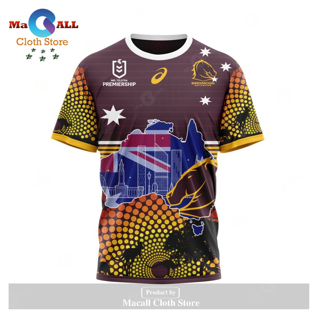 Personalized NRL Brisbane Broncos - Specialized Concepts For Australia's Day Kits Hoodie Sweatshirt 3D LIMITED EDITION Personalized NRL Brisbane Broncos - Specialized Concepts For Australia's Day Kits Hoodie Sweatshirt 3D LIMITED EDITION