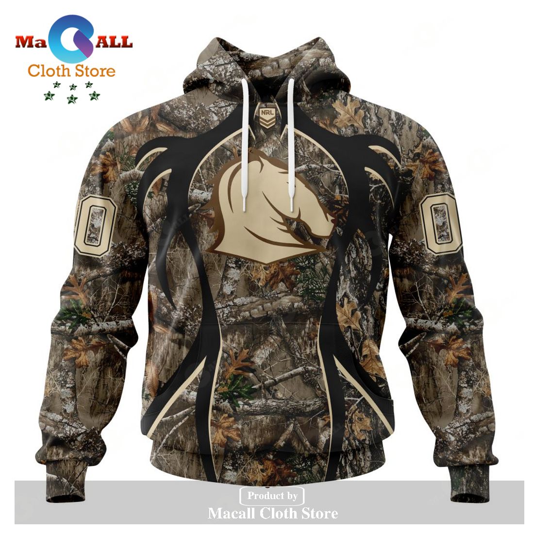 Personalized NRL Brisbane Broncos – Specialized Hunting Camo Hoodie Sweatshirt 3D LIMITED EDITION