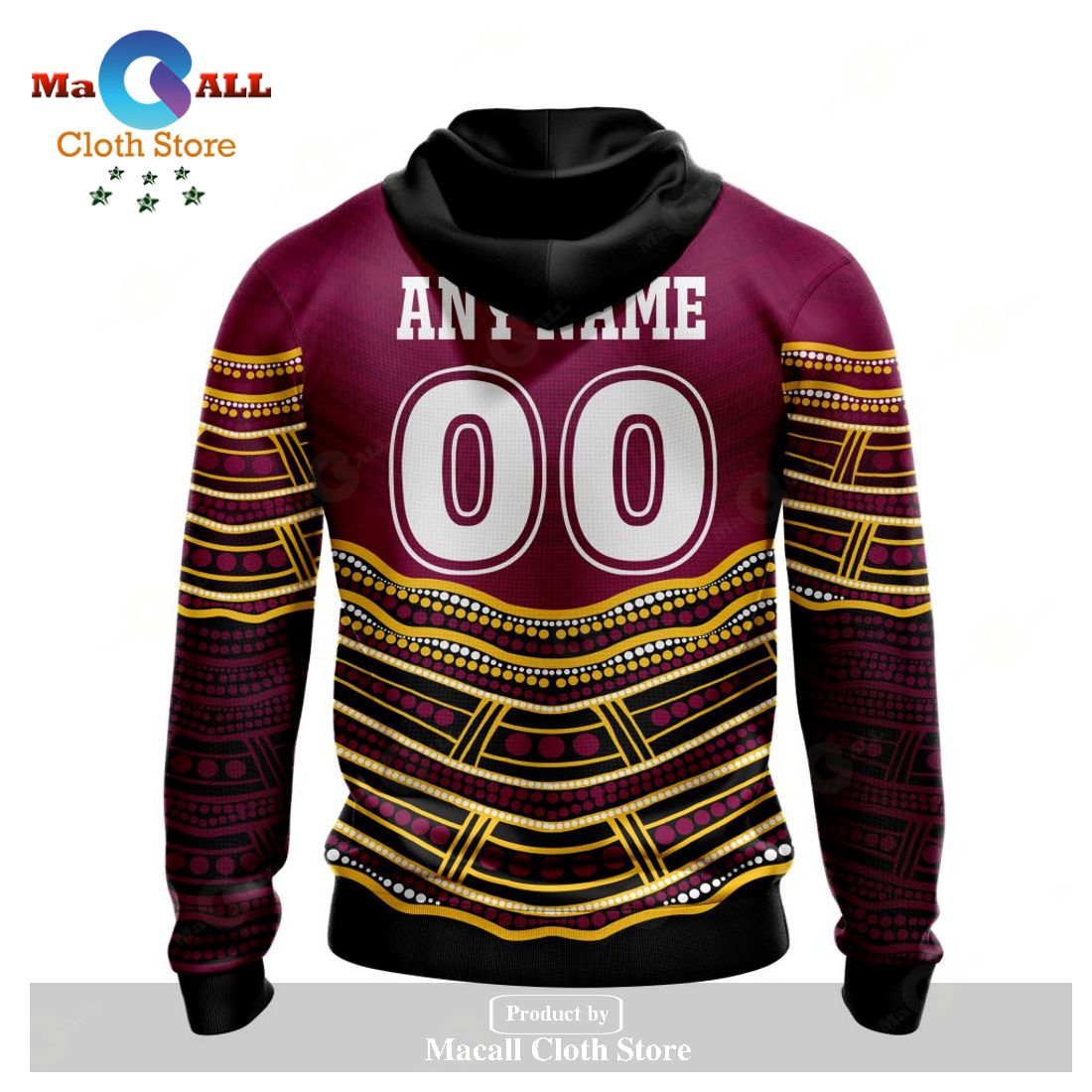 Personalized NRL Brisbane Broncos - Specialized Indigenous Concept With Team Mascot Hoodie Sweatshirt 3D LIMITED EDITION Personalized NRL Brisbane Broncos - Specialized Indigenous Concept With Team Mascot Hoodie Sweatshirt 3D LIMITED EDITION