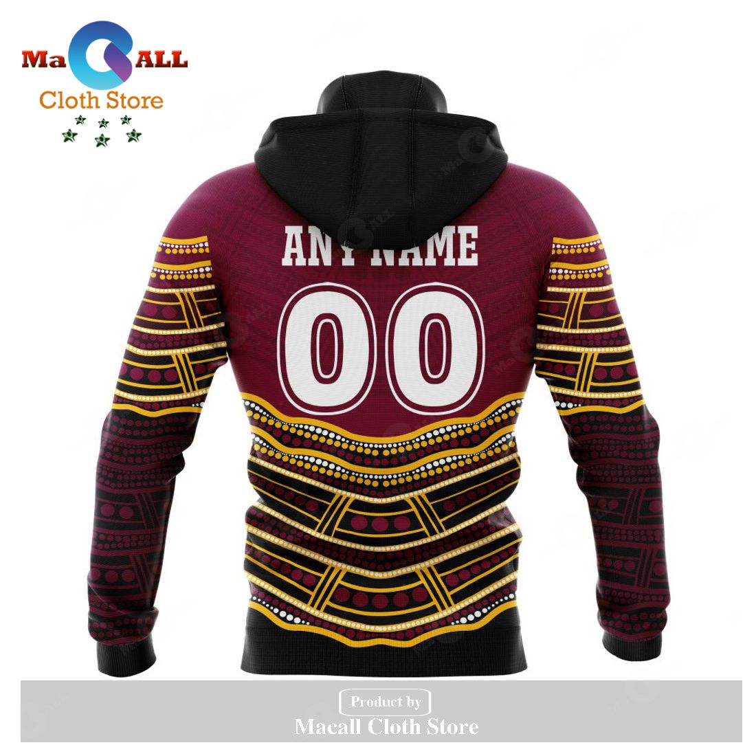 Personalized NRL Brisbane Broncos - Specialized Indigenous Concept With Team Mascot Hoodie Sweatshirt 3D LIMITED EDITION Personalized NRL Brisbane Broncos - Specialized Indigenous Concept With Team Mascot Hoodie Sweatshirt 3D LIMITED EDITION