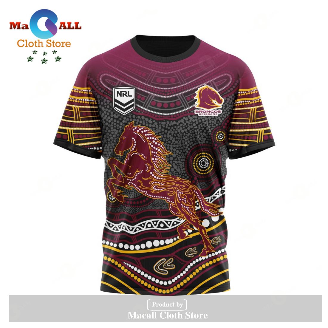 Personalized NRL Brisbane Broncos - Specialized Indigenous Concept With Team Mascot Hoodie Sweatshirt 3D LIMITED EDITION Personalized NRL Brisbane Broncos - Specialized Indigenous Concept With Team Mascot Hoodie Sweatshirt 3D LIMITED EDITION