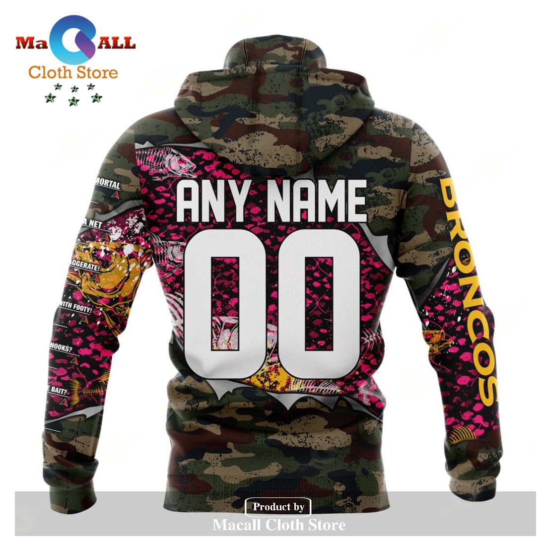 Personalized NRL Brisbane Broncos Special Camo Fishing Hoodie Sweatshirt 3D LIMITED EDITION Personalized NRL Brisbane Broncos Special Camo Fishing Hoodie Sweatshirt 3D LIMITED EDITION