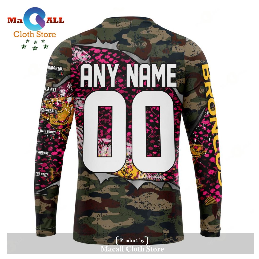 Personalized NRL Brisbane Broncos Special Camo Fishing Hoodie Sweatshirt 3D LIMITED EDITION Personalized NRL Brisbane Broncos Special Camo Fishing Hoodie Sweatshirt 3D LIMITED EDITION