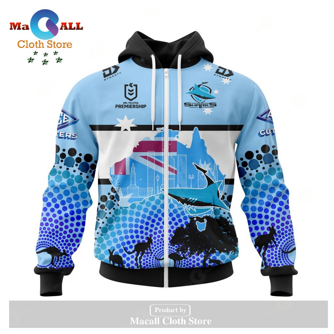 Personalized NRL Cronulla-Sutherland Sharks – Specialized Concepts For Australia’s Day Kits Hoodie Sweatshirt 3D LIMITED EDITION