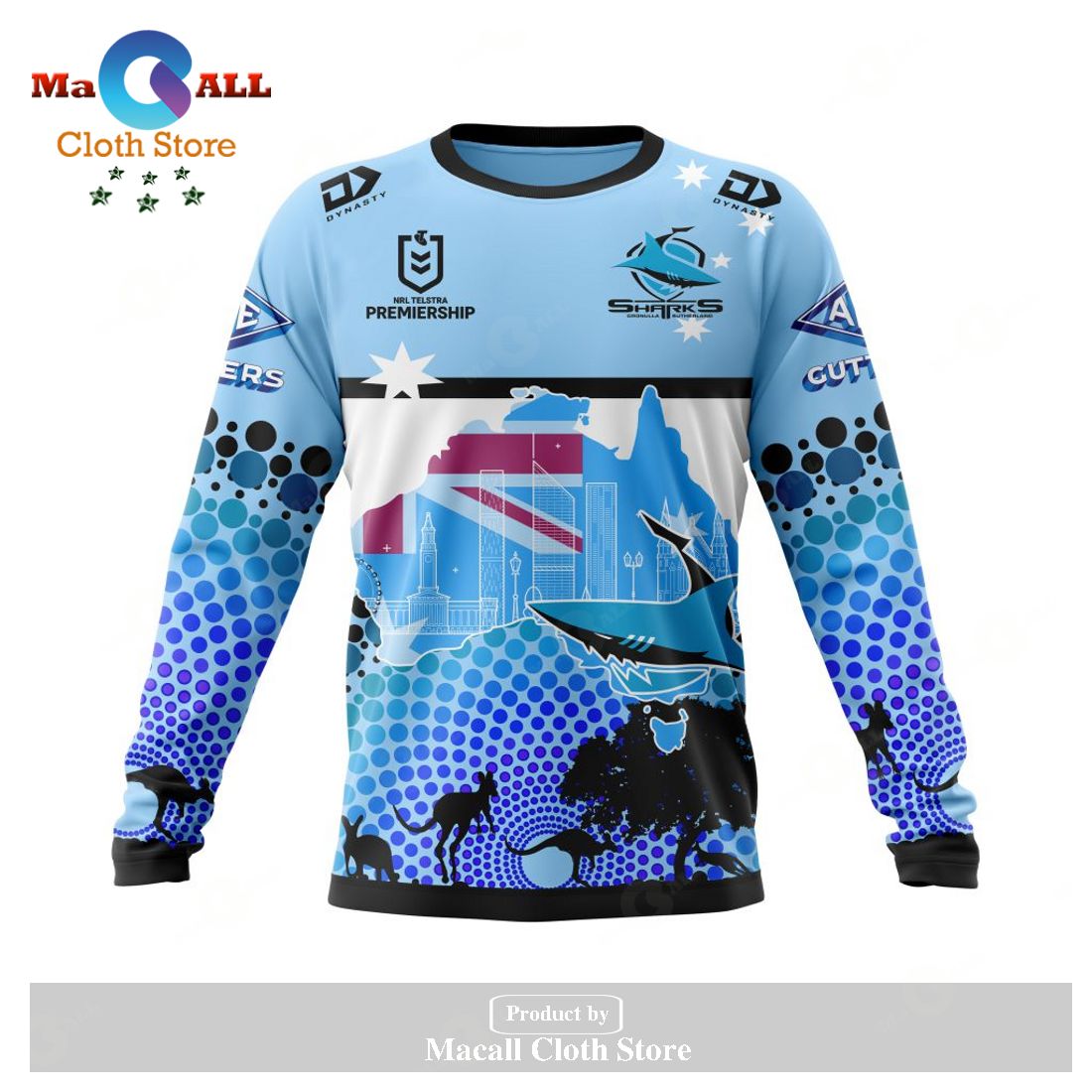 Personalized NRL Cronulla-Sutherland Sharks - Specialized Concepts For Australia's Day Kits Hoodie Sweatshirt 3D LIMITED EDITION