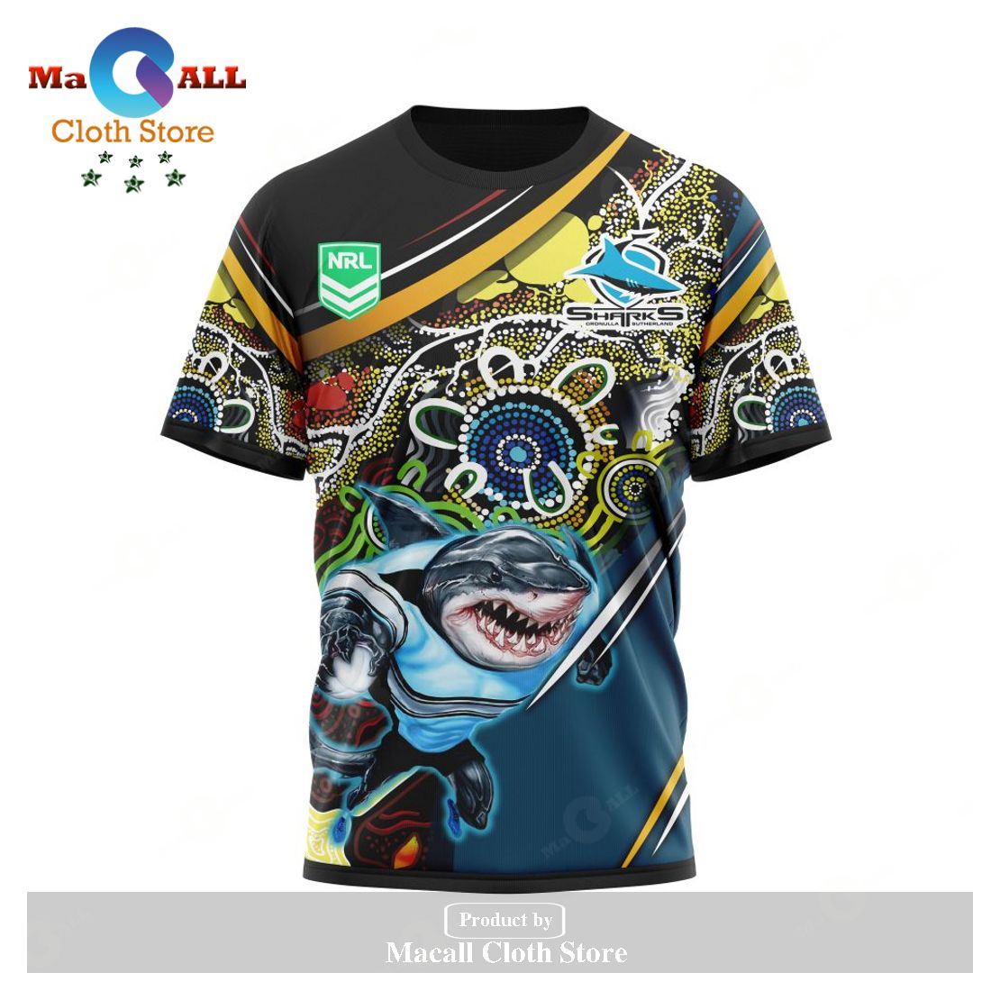 Personalized NRL Cronulla-Sutherland Sharks - Specialized Indigenous Concept With Team Mascot Hoodie Sweatshirt 3D LIMITED EDITION Personalized NRL Cronulla-Sutherland Sharks - Specialized Indigenous Concept With Team Mascot Hoodie Sweatshirt 3D LIMITED EDITION