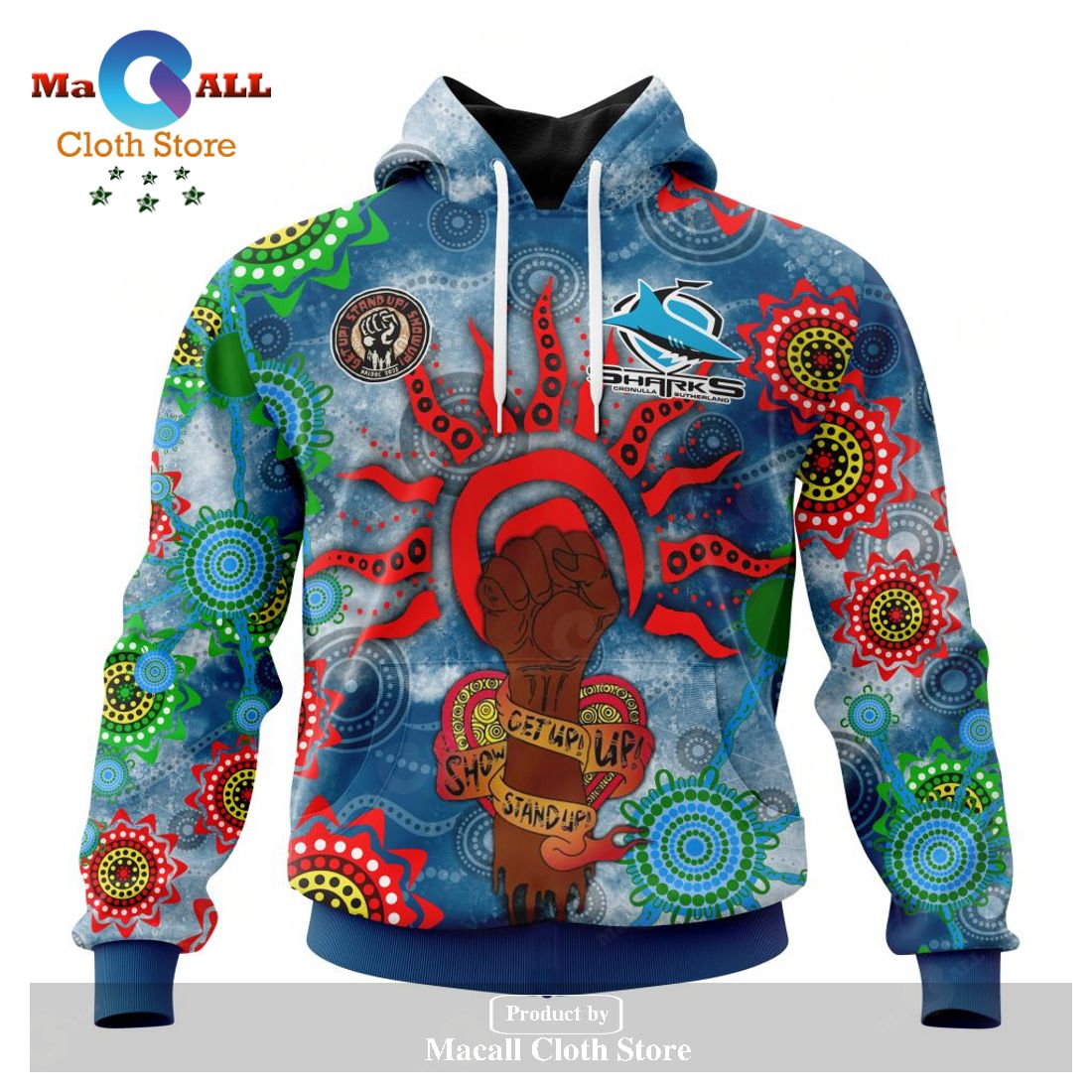 Personalized NRL Cronulla-Sutherland Sharks - Specialized NAIDOC Event Design Hoodie Sweatshirt 3D LIMITED EDITION Personalized NRL Cronulla-Sutherland Sharks - Specialized NAIDOC Event Design Hoodie Sweatshirt 3D LIMITED EDITION