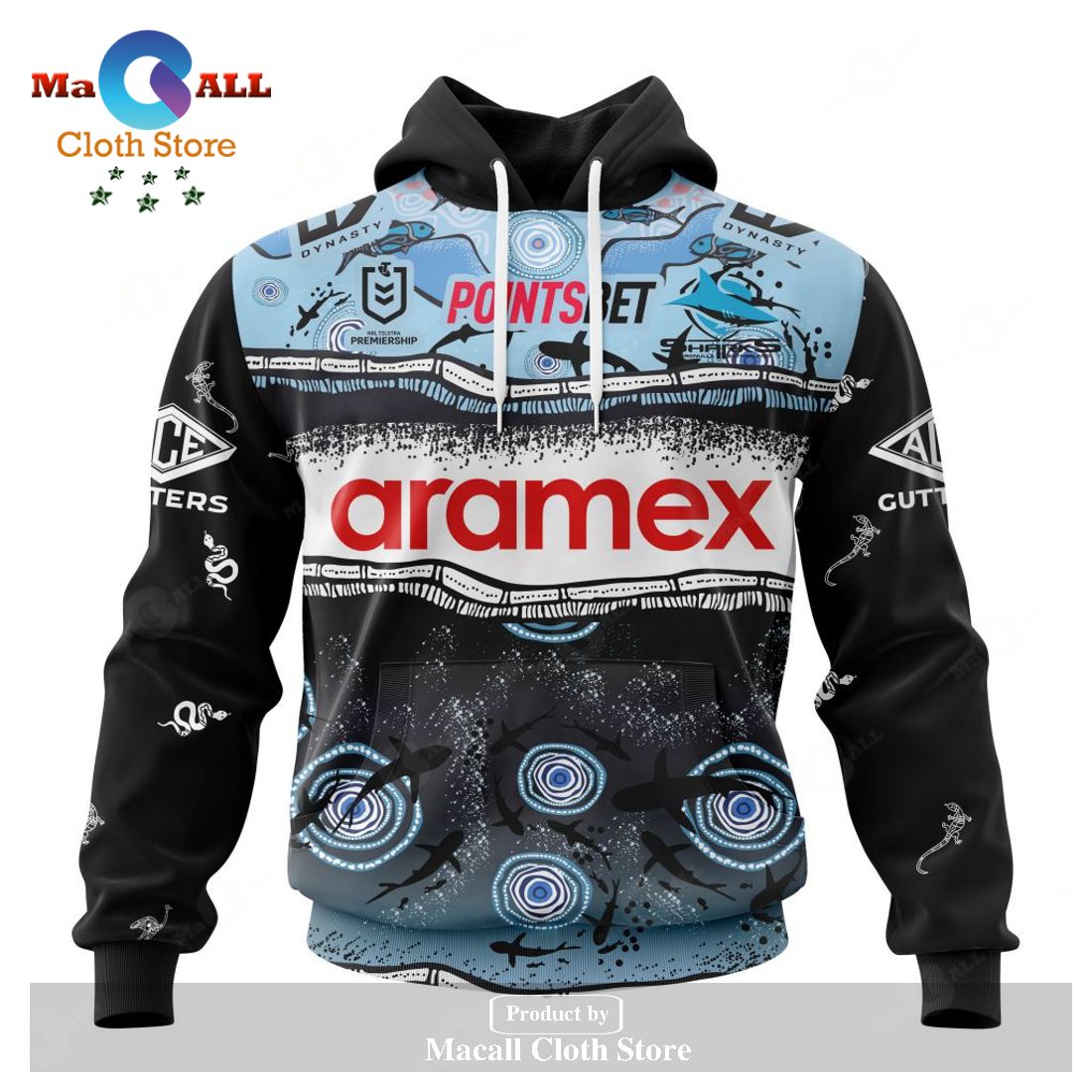 Personalized NRL Cronulla-Sutherland Sharks Indigenous Kits 2023 Hoodie Sweatshirt 3D LIMITED EDITION Personalized NRL Cronulla-Sutherland Sharks Indigenous Kits 2023 Hoodie Sweatshirt 3D LIMITED EDITION