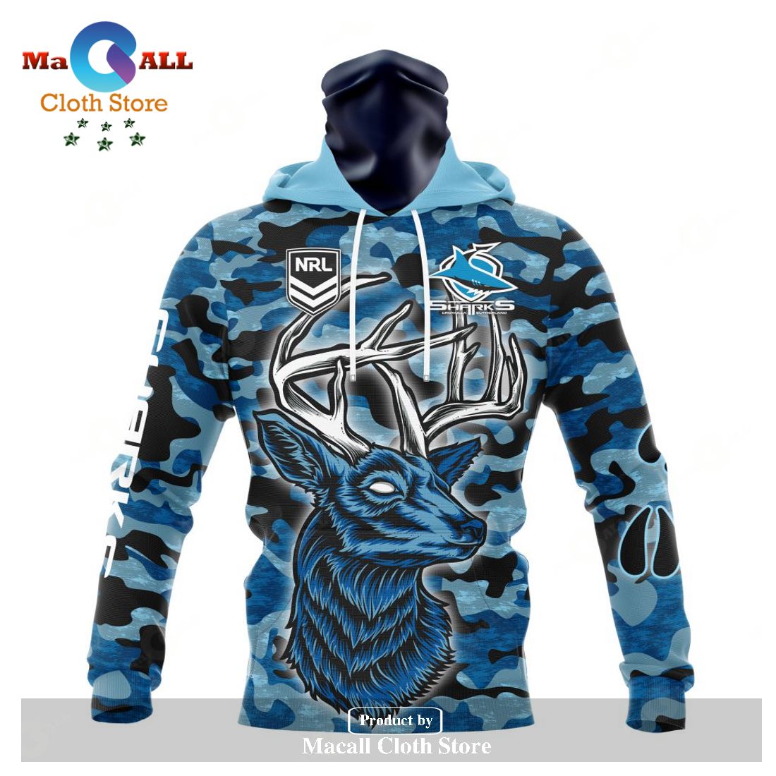 Personalized NRL Cronulla-Sutherland Sharks Special Camo Deer Hunting Hoodie Sweatshirt 3D LIMITED EDITION Personalized NRL Cronulla-Sutherland Sharks Special Camo Deer Hunting Hoodie Sweatshirt 3D LIMITED EDITION