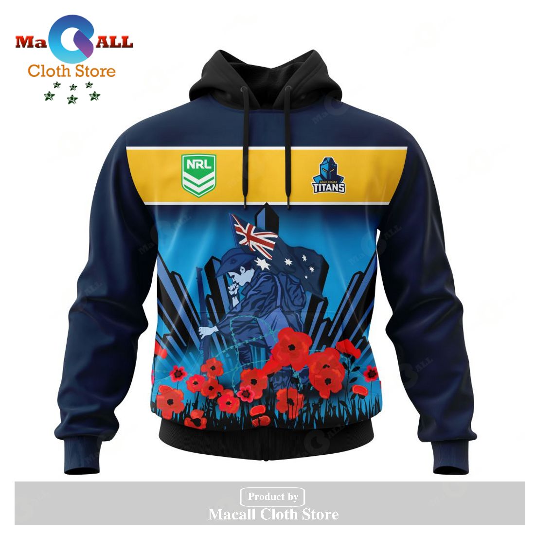 Personalized NRL Gold Coast Titans - Specialized 2023 Anzac Jersey Concepts Hoodie Sweatshirt 3D LIMITED EDITION Personalized NRL Gold Coast Titans - Specialized 2023 Anzac Jersey Concepts Hoodie Sweatshirt 3D LIMITED EDITION