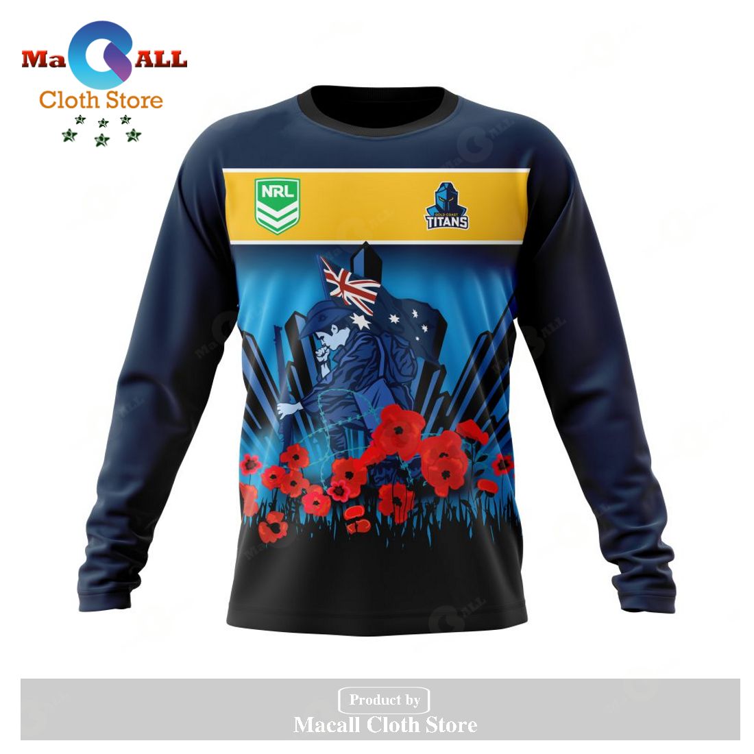 Personalized NRL Gold Coast Titans - Specialized 2023 Anzac Jersey Concepts Hoodie Sweatshirt 3D LIMITED EDITION Personalized NRL Gold Coast Titans - Specialized 2023 Anzac Jersey Concepts Hoodie Sweatshirt 3D LIMITED EDITION