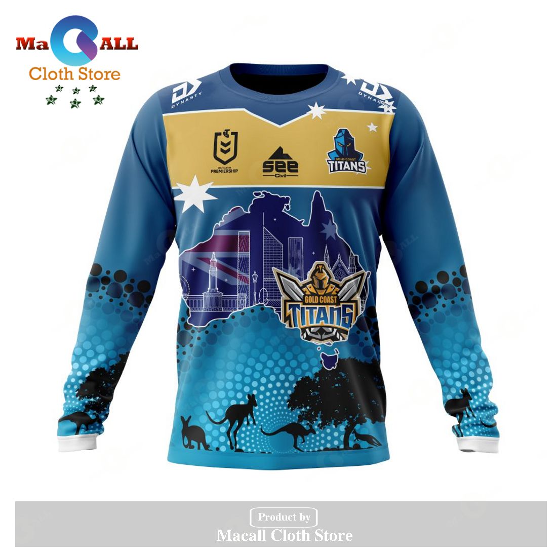 Personalized NRL Gold Coast Titans - Specialized Concepts For Australia's Day Kits Hoodie Sweatshirt 3D LIMITED EDITION Personalized NRL Gold Coast Titans - Specialized Concepts For Australia's Day Kits Hoodie Sweatshirt 3D LIMITED EDITION