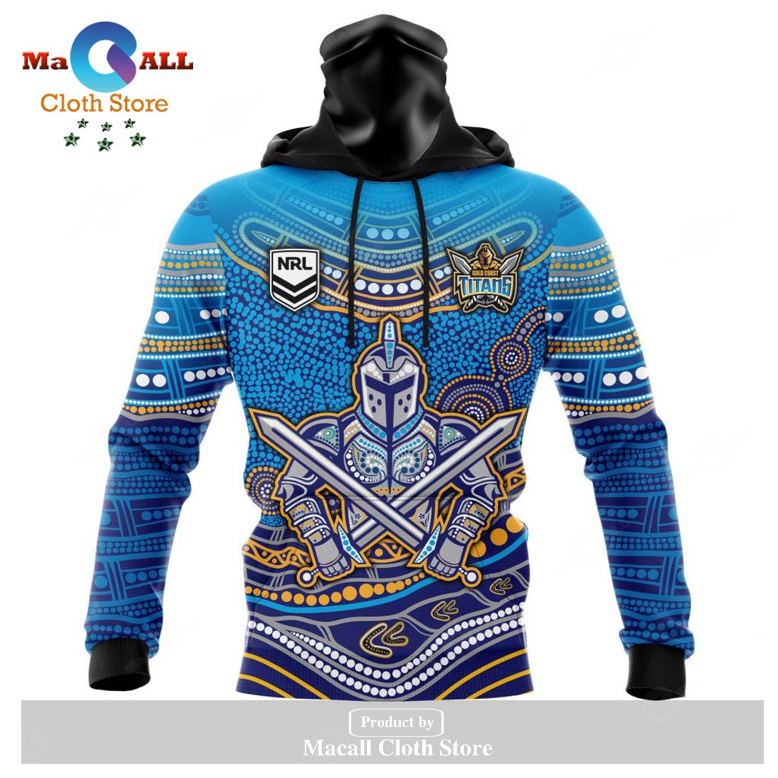 Personalized NRL Gold Coast Titans - Specialized Indigenous Concept With Team Mascot Hoodie Sweatshirt 3D LIMITED EDITION Personalized NRL Gold Coast Titans - Specialized Indigenous Concept With Team Mascot Hoodie Sweatshirt 3D LIMITED EDITION
