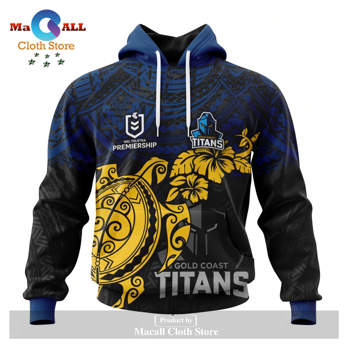 Personalized NRL Gold Coast Titans Polynesian Concept Kits Hoodie Sweatshirt 3D LIMITED EDITION Personalized NRL Gold Coast Titans Polynesian Concept Kits Hoodie Sweatshirt 3D LIMITED EDITION