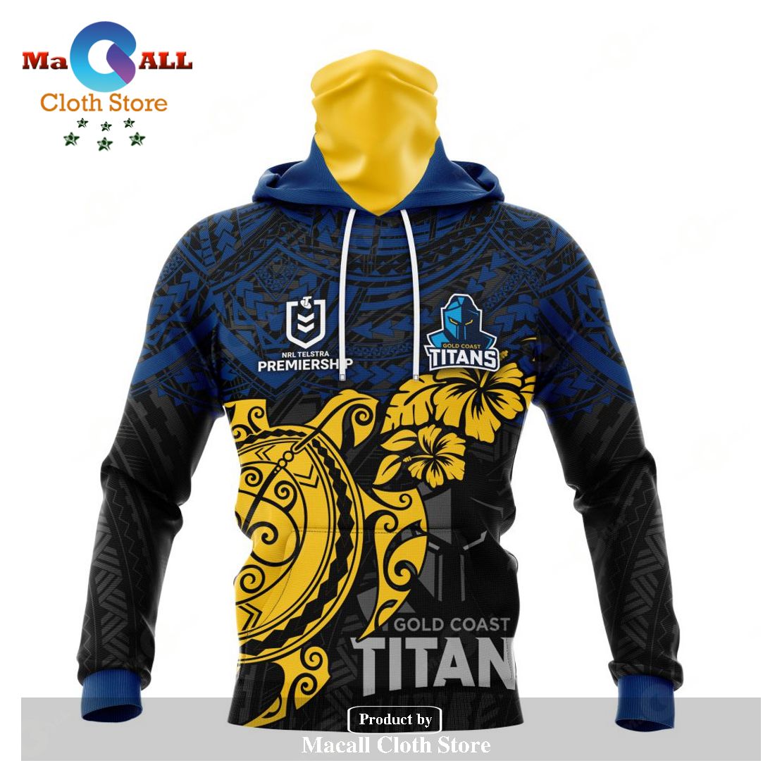 Personalized NRL Gold Coast Titans Polynesian Concept Kits Hoodie Sweatshirt 3D LIMITED EDITION Personalized NRL Gold Coast Titans Polynesian Concept Kits Hoodie Sweatshirt 3D LIMITED EDITION