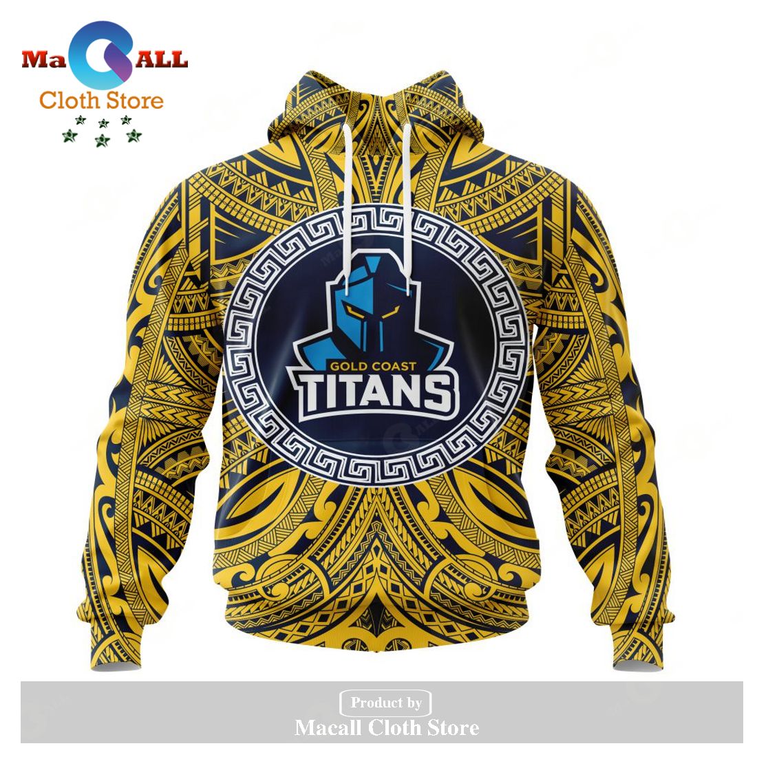 Personalized NRL Gold Coast Titans Polynesian Concept Kits Hoodie Sweatshirt 3D LIMITED EDITION Personalized NRL Gold Coast Titans Polynesian Concept Kits Hoodie Sweatshirt 3D LIMITED EDITION
