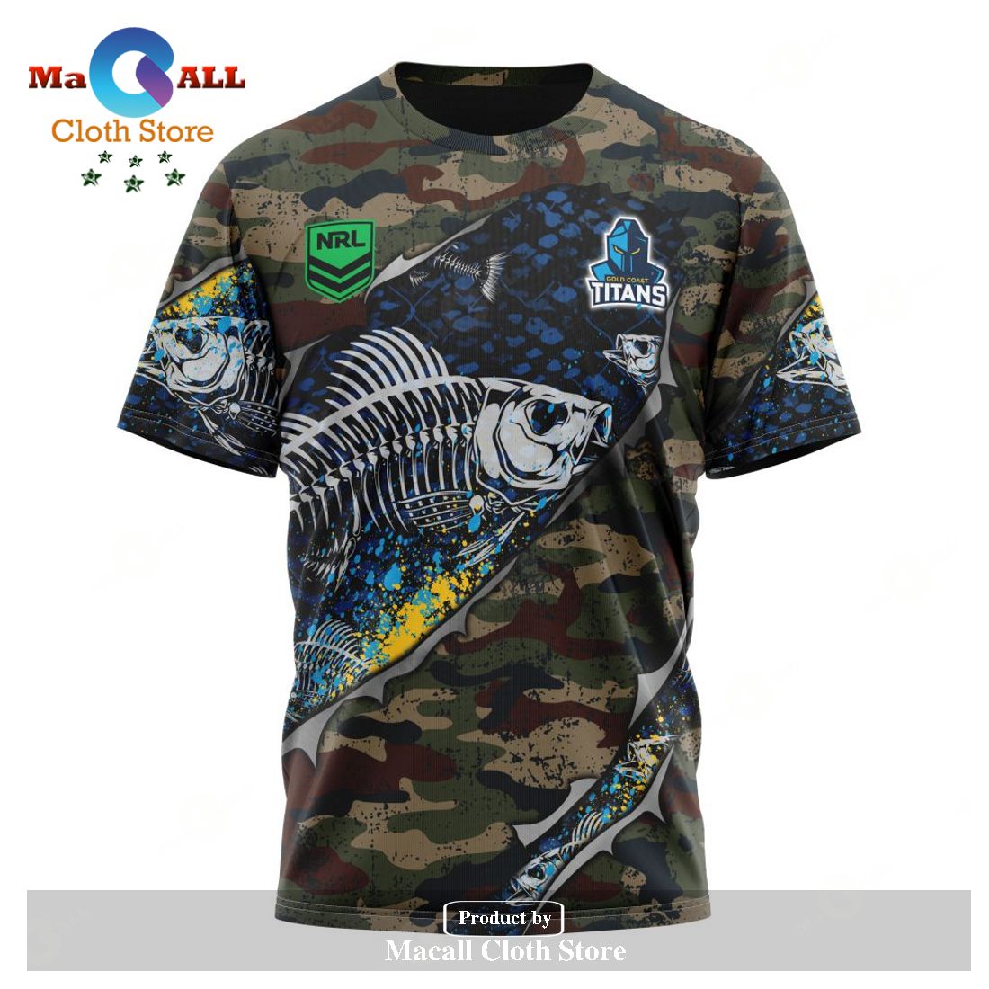Personalized NRL Gold Coast Titans Special Camo Fishing Hoodie Sweatshirt 3D LIMITED EDITION Personalized NRL Gold Coast Titans Special Camo Fishing Hoodie Sweatshirt 3D LIMITED EDITION