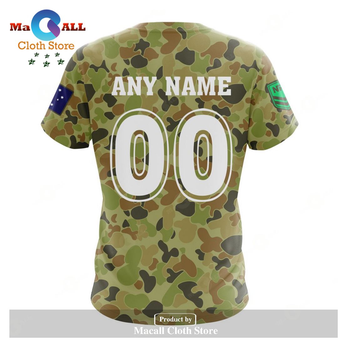 Personalized NRL Gold Coast Titans Special Camo Military Flag Hoodie -  Torunstyle