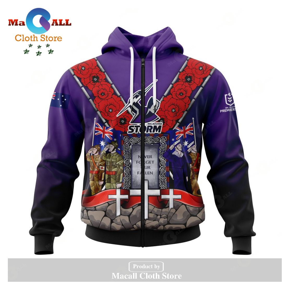 Personalized NRL Melbourne Storm - Specialized Anzac Jersey Concepts Hoodie Sweatshirt 3D LIMITED EDITION Personalized NRL Melbourne Storm - Specialized Anzac Jersey Concepts Hoodie Sweatshirt 3D LIMITED EDITION