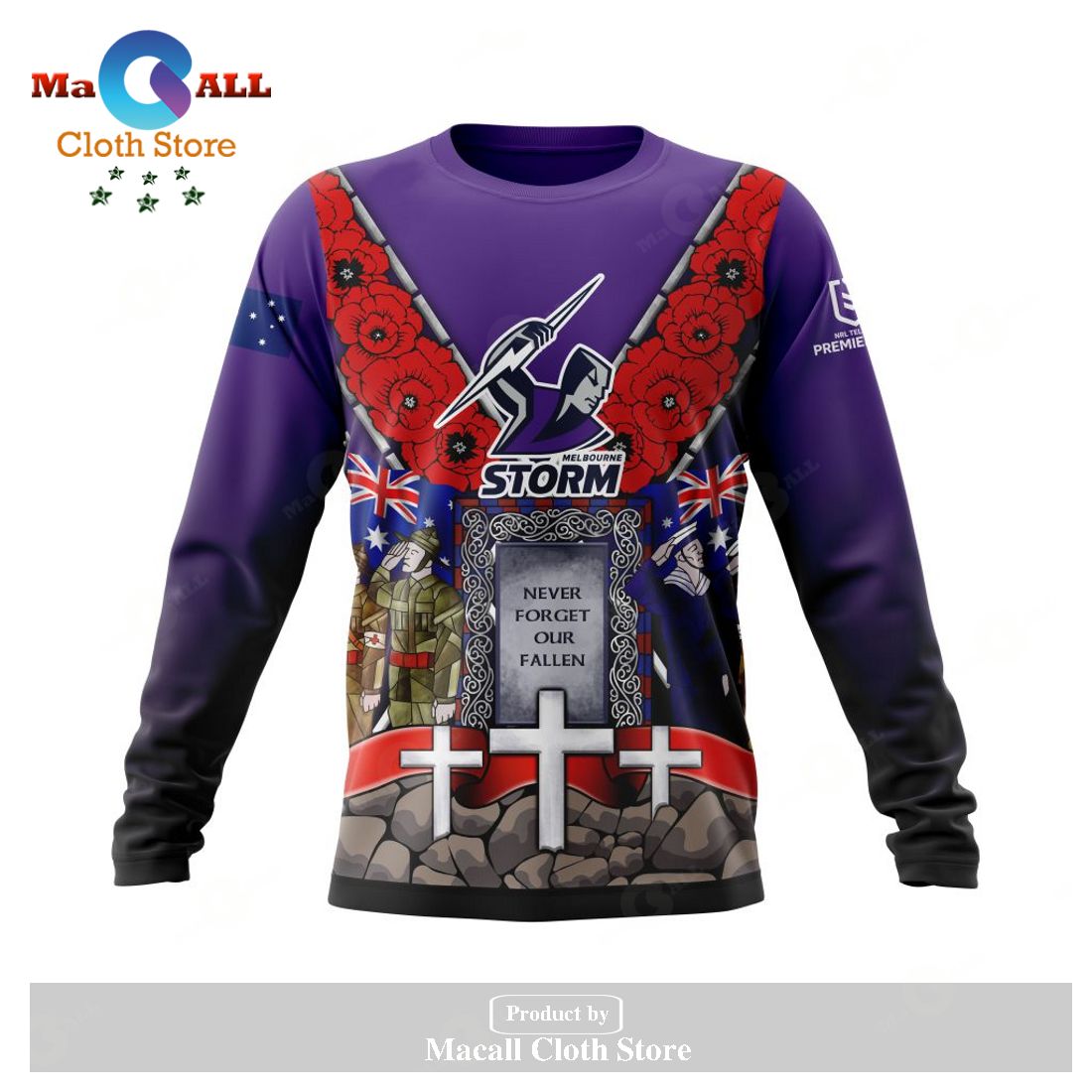 Personalized NRL Melbourne Storm - Specialized Anzac Jersey Concepts Hoodie Sweatshirt 3D LIMITED EDITION Personalized NRL Melbourne Storm - Specialized Anzac Jersey Concepts Hoodie Sweatshirt 3D LIMITED EDITION