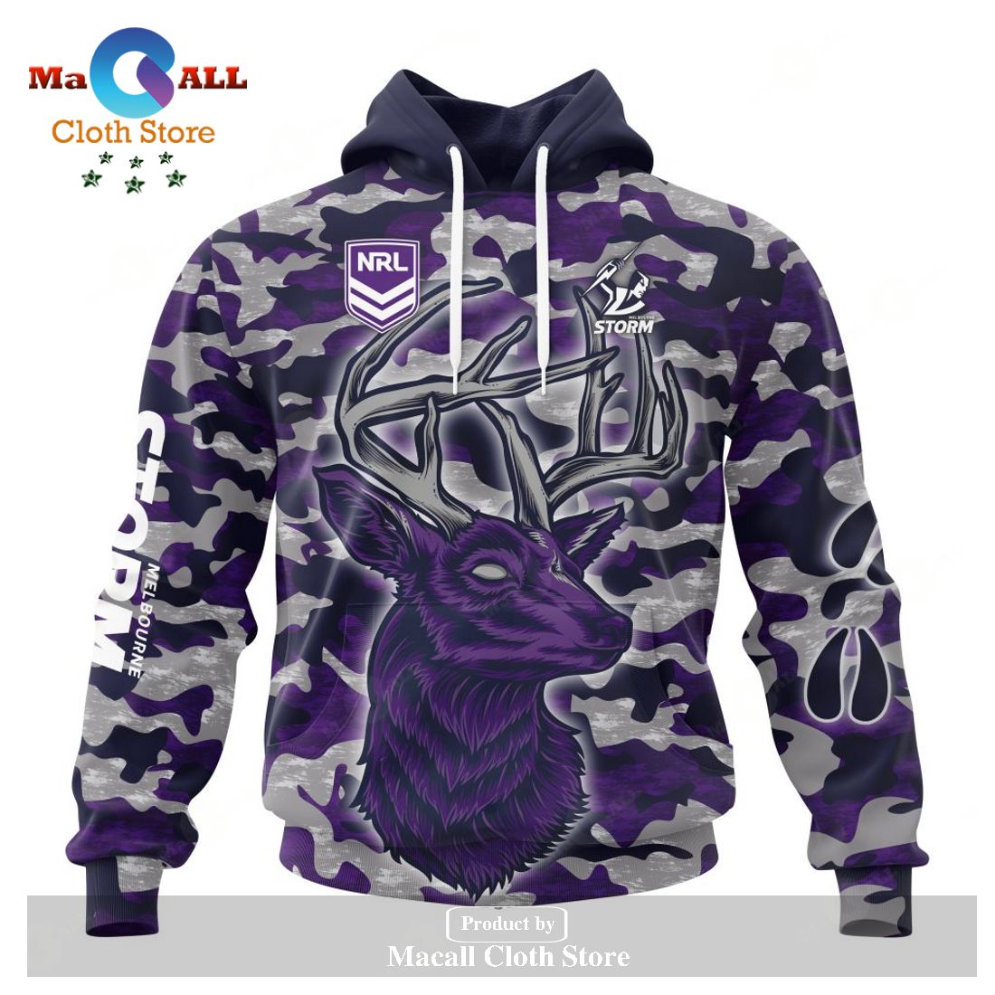Personalized NRL Melbourne Storm Special Camo Deer Hunting Hoodie Sweatshirt 3D LIMITED EDITION Personalized NRL Melbourne Storm Special Camo Deer Hunting Hoodie Sweatshirt 3D LIMITED EDITION
