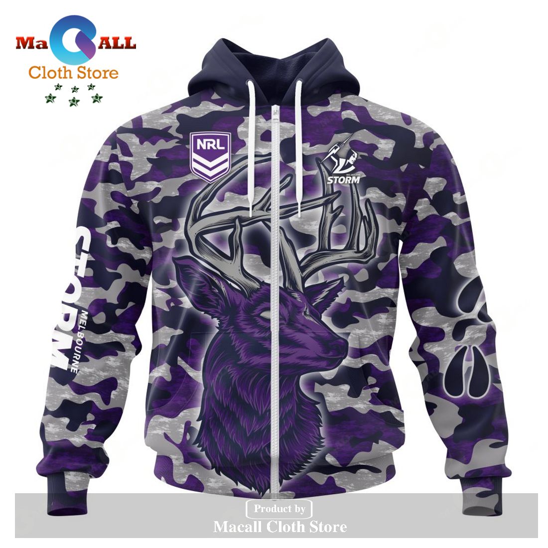 Personalized NRL Melbourne Storm Special Camo Deer Hunting Hoodie Sweatshirt 3D LIMITED EDITION Personalized NRL Melbourne Storm Special Camo Deer Hunting Hoodie Sweatshirt 3D LIMITED EDITION