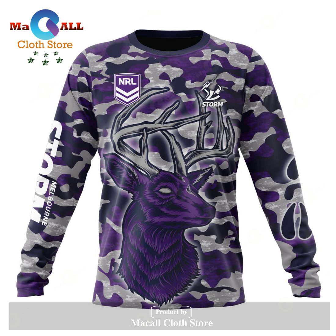 Personalized NRL Melbourne Storm Special Camo Deer Hunting Hoodie Sweatshirt 3D LIMITED EDITION Personalized NRL Melbourne Storm Special Camo Deer Hunting Hoodie Sweatshirt 3D LIMITED EDITION