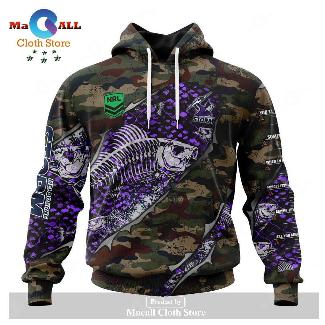Personalized NRL Melbourne Storm Special Camo Fishing Hoodie Sweatshirt 3D LIMITED EDITION Personalized NRL Melbourne Storm Special Camo Fishing Hoodie Sweatshirt 3D LIMITED EDITION