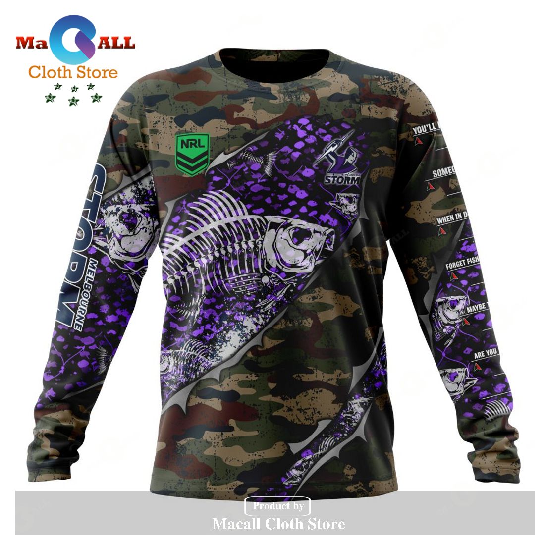 Personalized NRL Melbourne Storm Special Camo Fishing Hoodie Sweatshirt 3D LIMITED EDITION Personalized NRL Melbourne Storm Special Camo Fishing Hoodie Sweatshirt 3D LIMITED EDITION