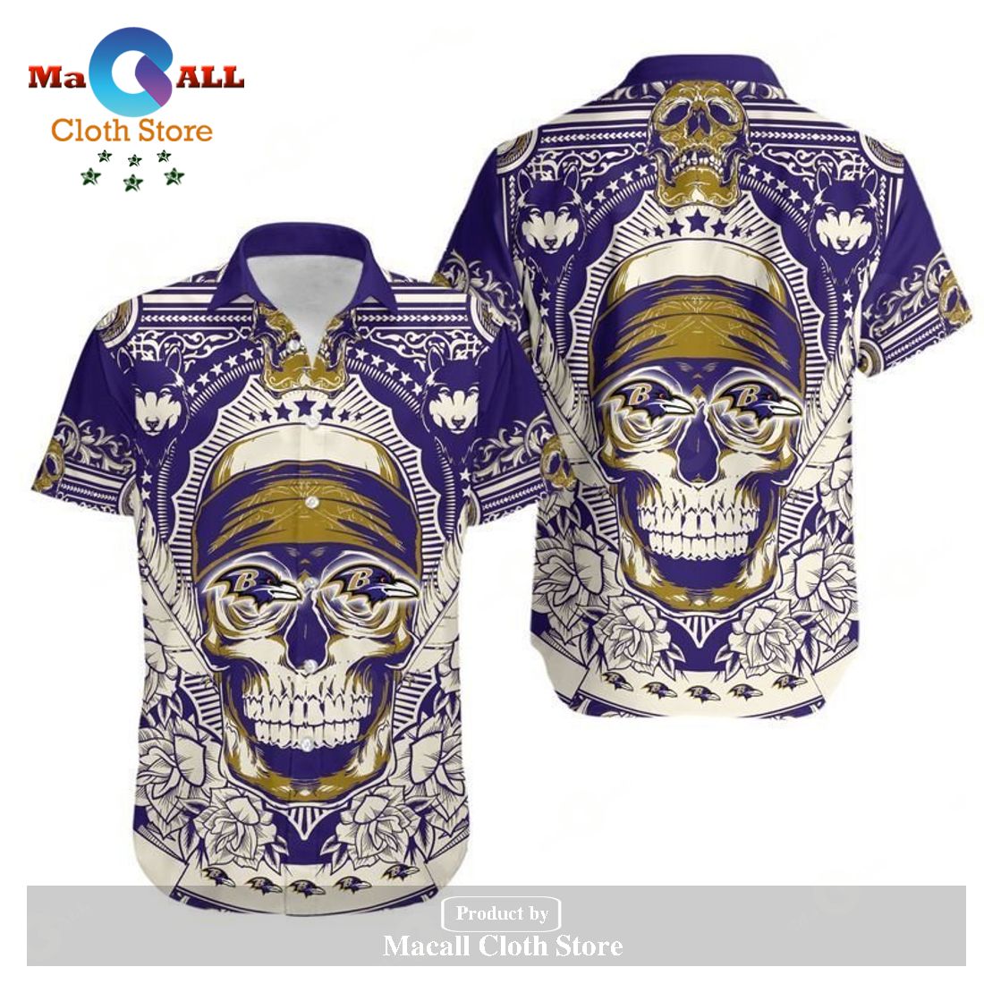 Baltimore Ravens Pirates Fans Pirates Skull Hawaiian Shirt Summer