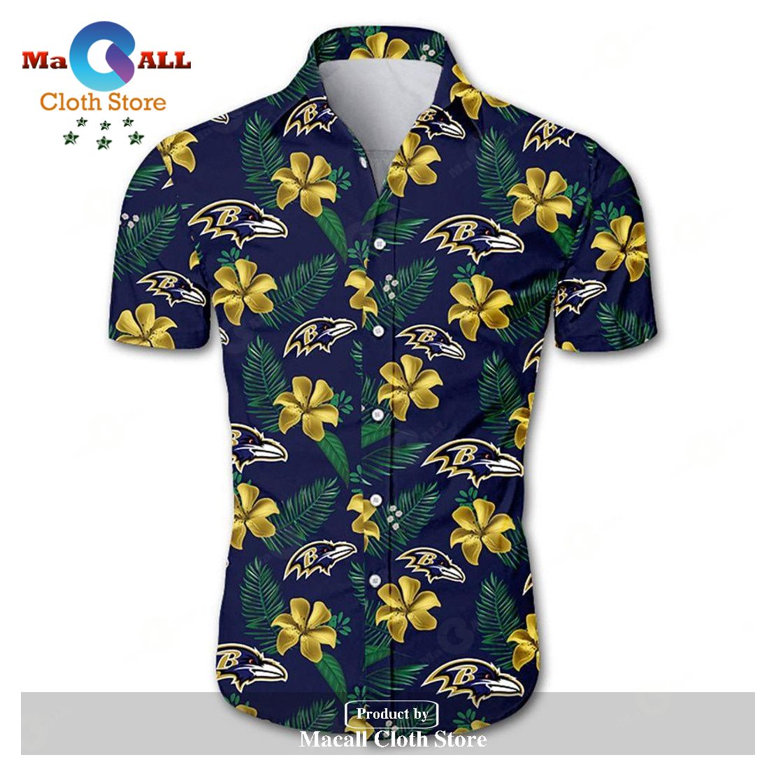 Beach Shirt Baltimore Ravens Hawaiian Shirt Short Sleeve For Summer LIMITED EDITION