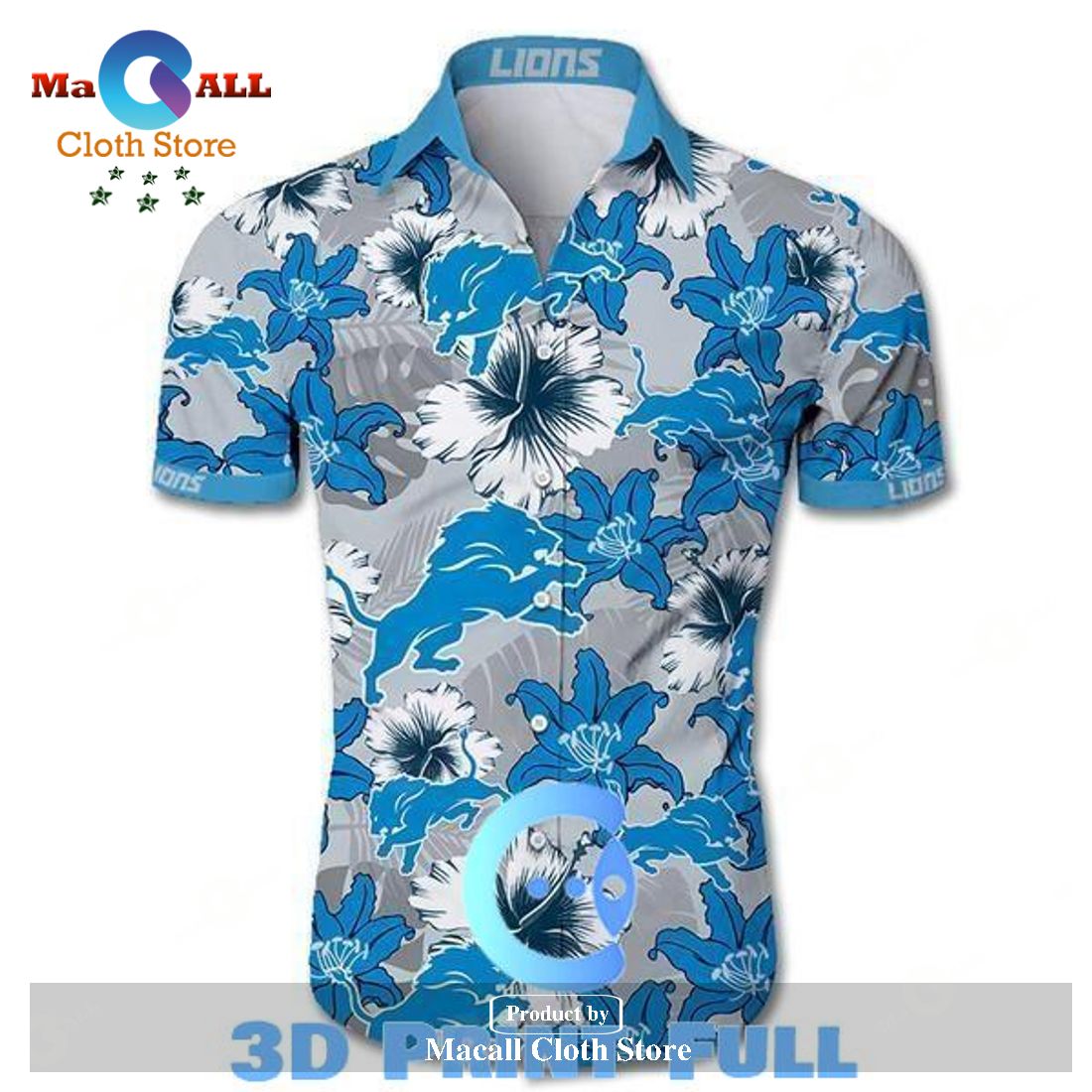 Beach Shirt Detroit Lions Hawaiian Shirt Tropical Flower Short Sleeve Slim Fit Body LIMITED EDITION Beach Shirt Detroit Lions Hawaiian Shirt Tropical Flower Short Sleeve Slim Fit Body LIMITED EDITION