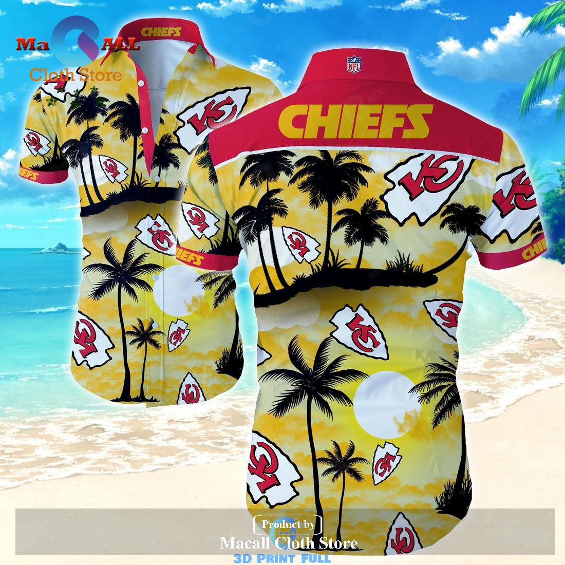 Beach Shirt Nfl Kansas City Chiefs Hawaiian Shirt Summer Button Up LIMITED EDITION
