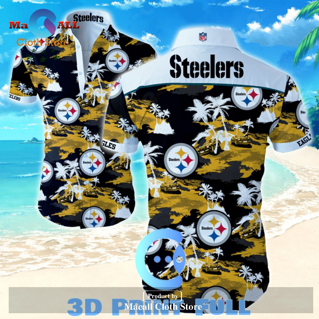 Beach Shirt Nfl Pittsburgh Steelers Hawaiian Shirt Summer Button Up For Fans LIMITED EDITION