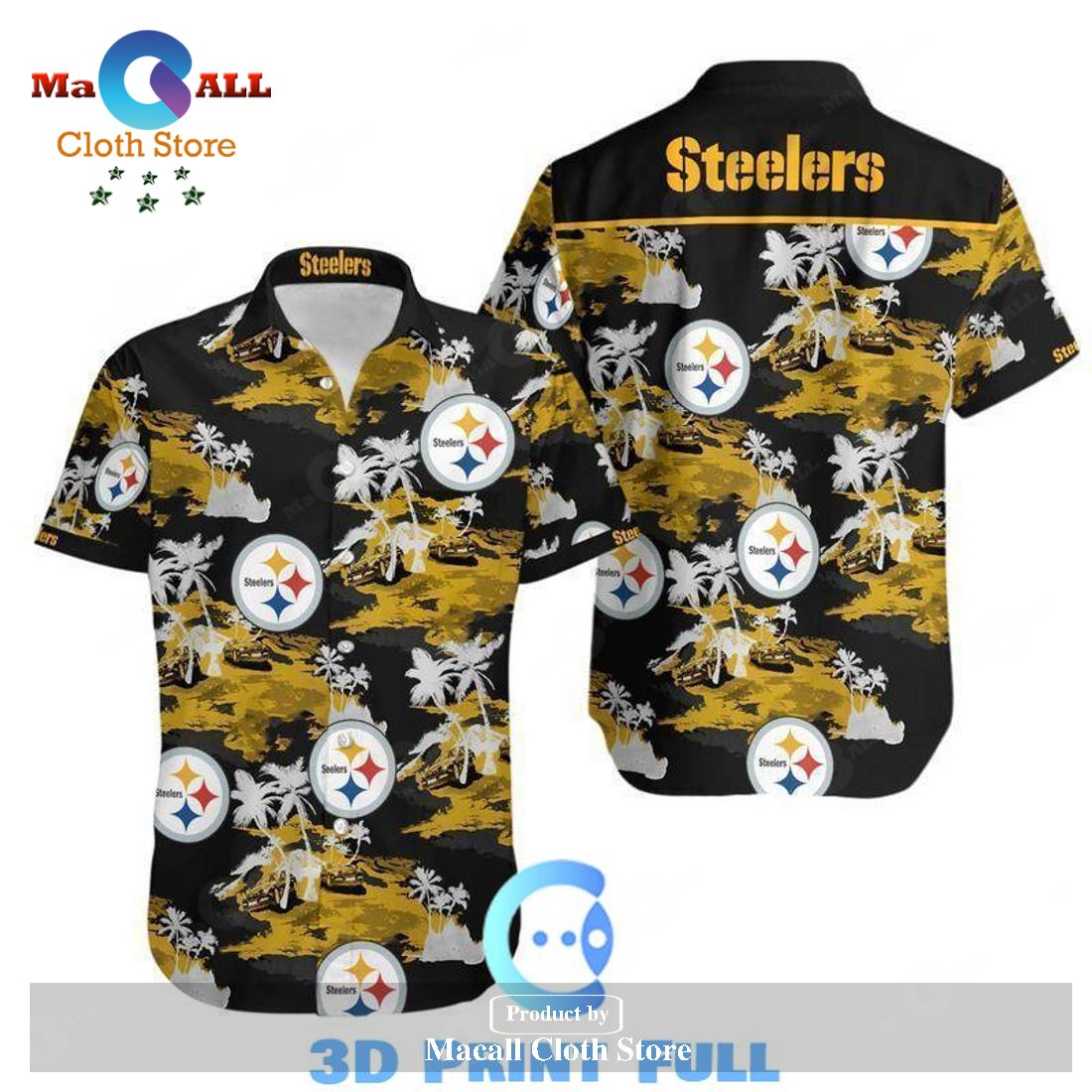 Beach Shirt NFL Pittsburgh Steelers Trending Style Hawaii All over print Shirt Combo Beach LIMITED EDITION