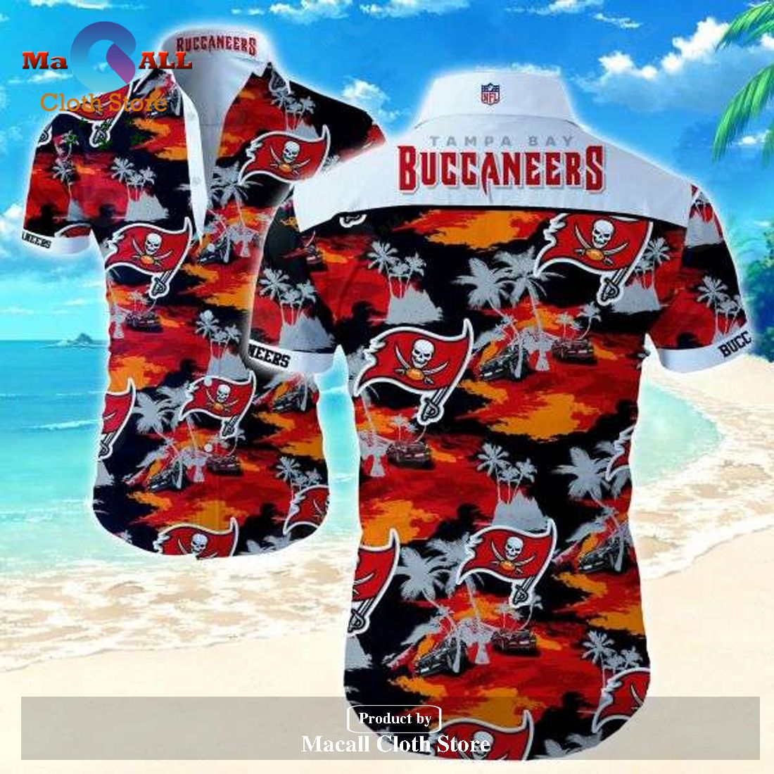Beach Shirt Nfl Tampa Bay Buccaneers Hawaiian Shirt Summer Button Up For Fans LIMITED EDITION