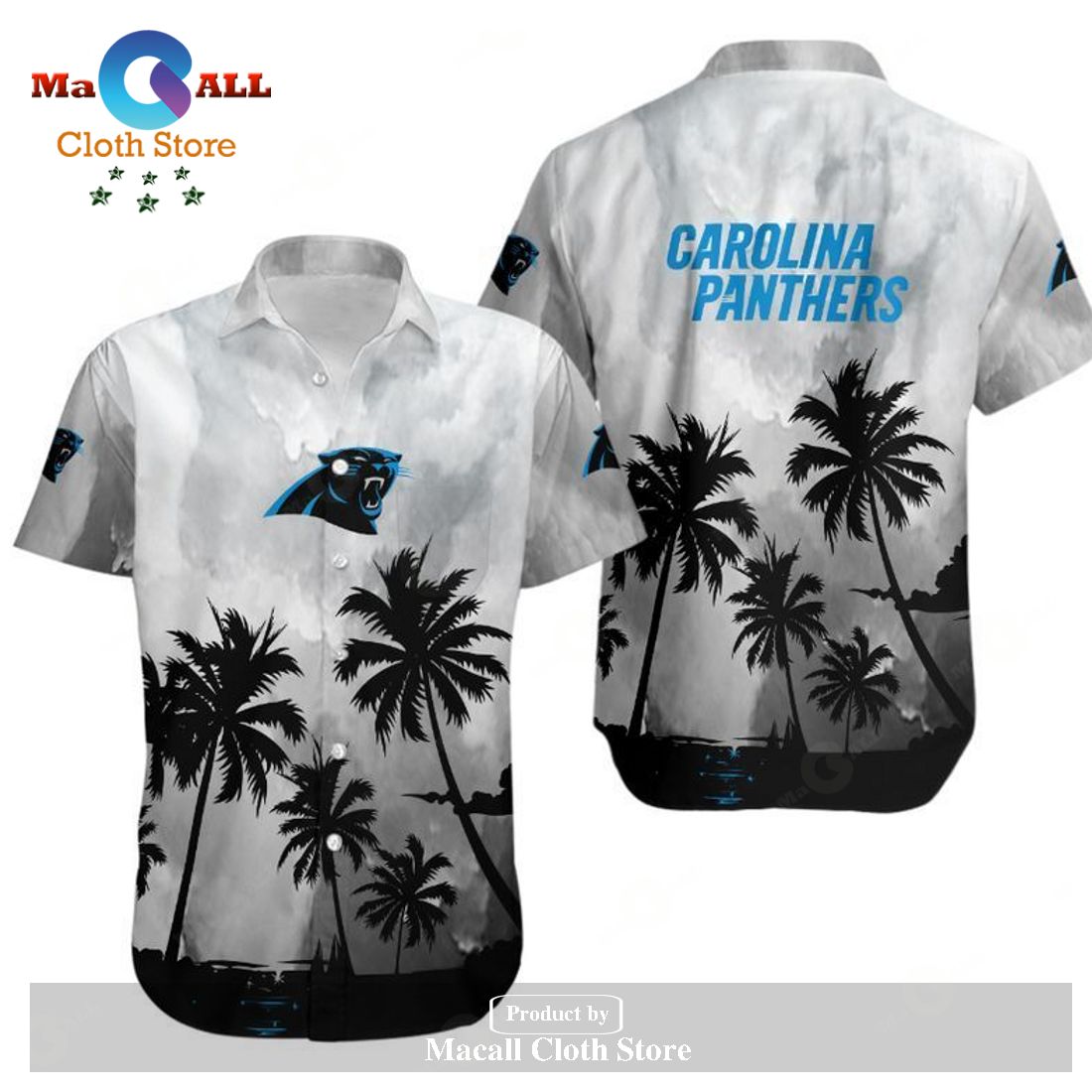 Carolina Panthers Coconut Trees NFL Gift For Fan Hawaiian Graphic Shirt and Short LIMITED EDITION