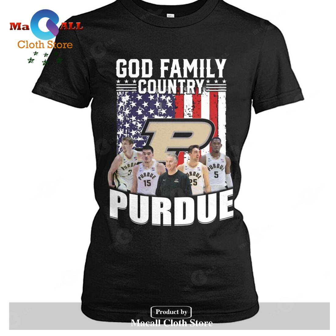 God Family Country Purdue Boilermakers Basketball-Unisex T-Shirt Hoodie Sweatshirt