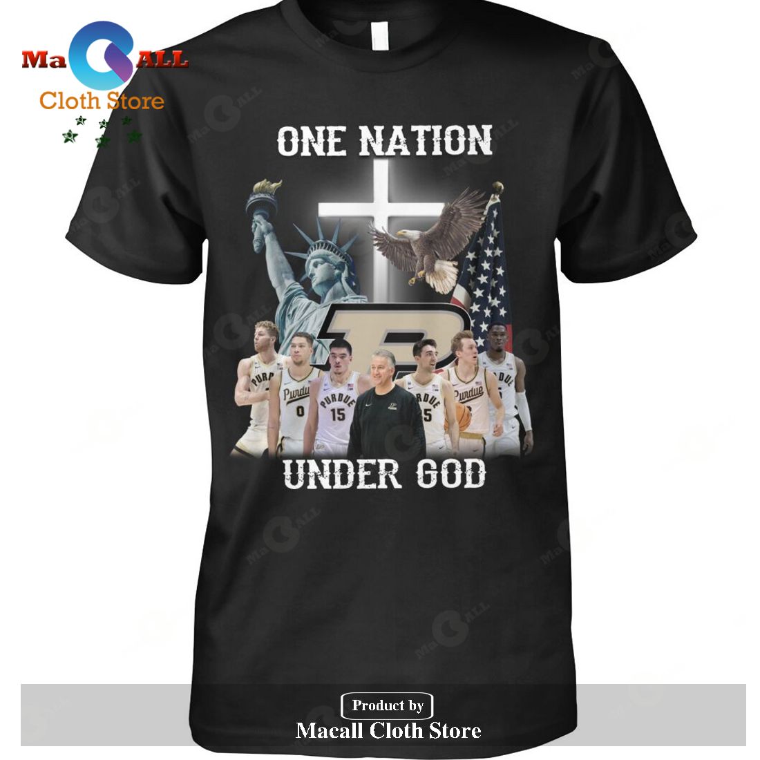 One Nation Purdue Boilermakers Under God-Unisex T-Shirt Hoodie Sweatshirt