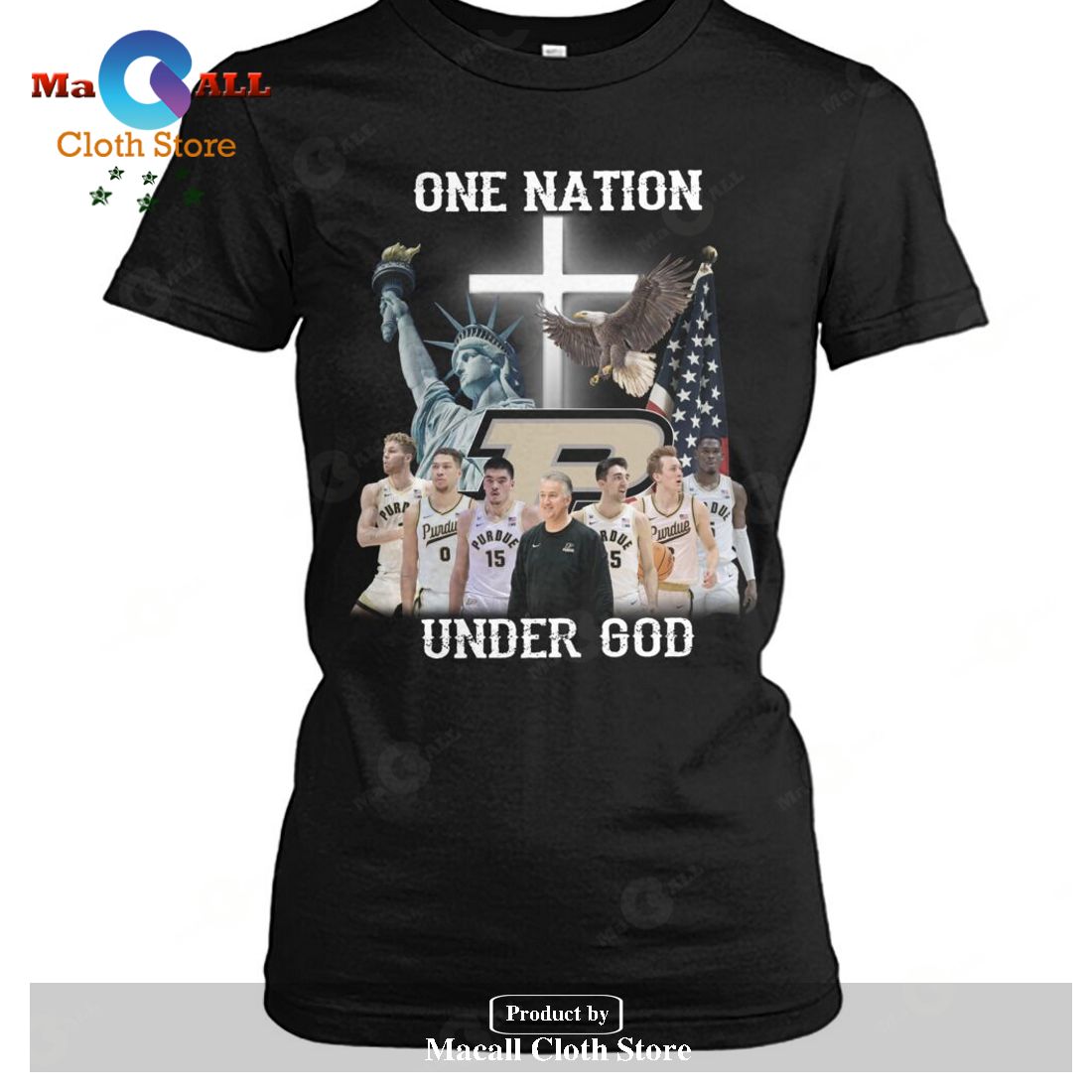 One Nation Purdue Boilermakers Under God-Unisex T-Shirt Hoodie Sweatshirt