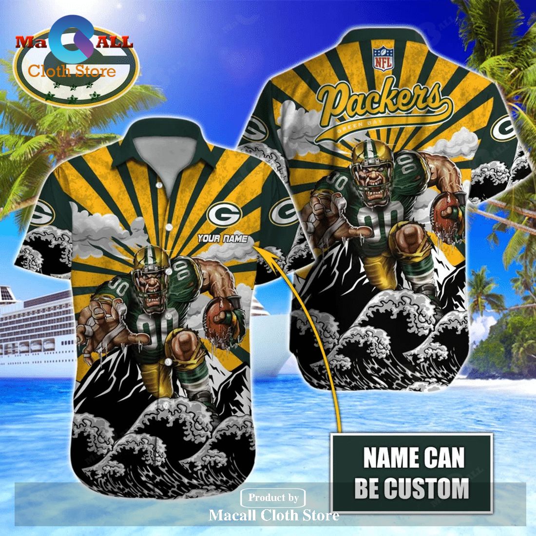 Green Bay Packers NFL Men Hawaiian Shirt LIMITED EDITION Green Bay Packers NFL Men Hawaiian Shirt LIMITED EDITION