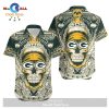 Green Bay Packers Skull and Hibiscus Flower NFL Gift For Fan Hawaii Shirt and Short Summer Collections LIMITED EDITION