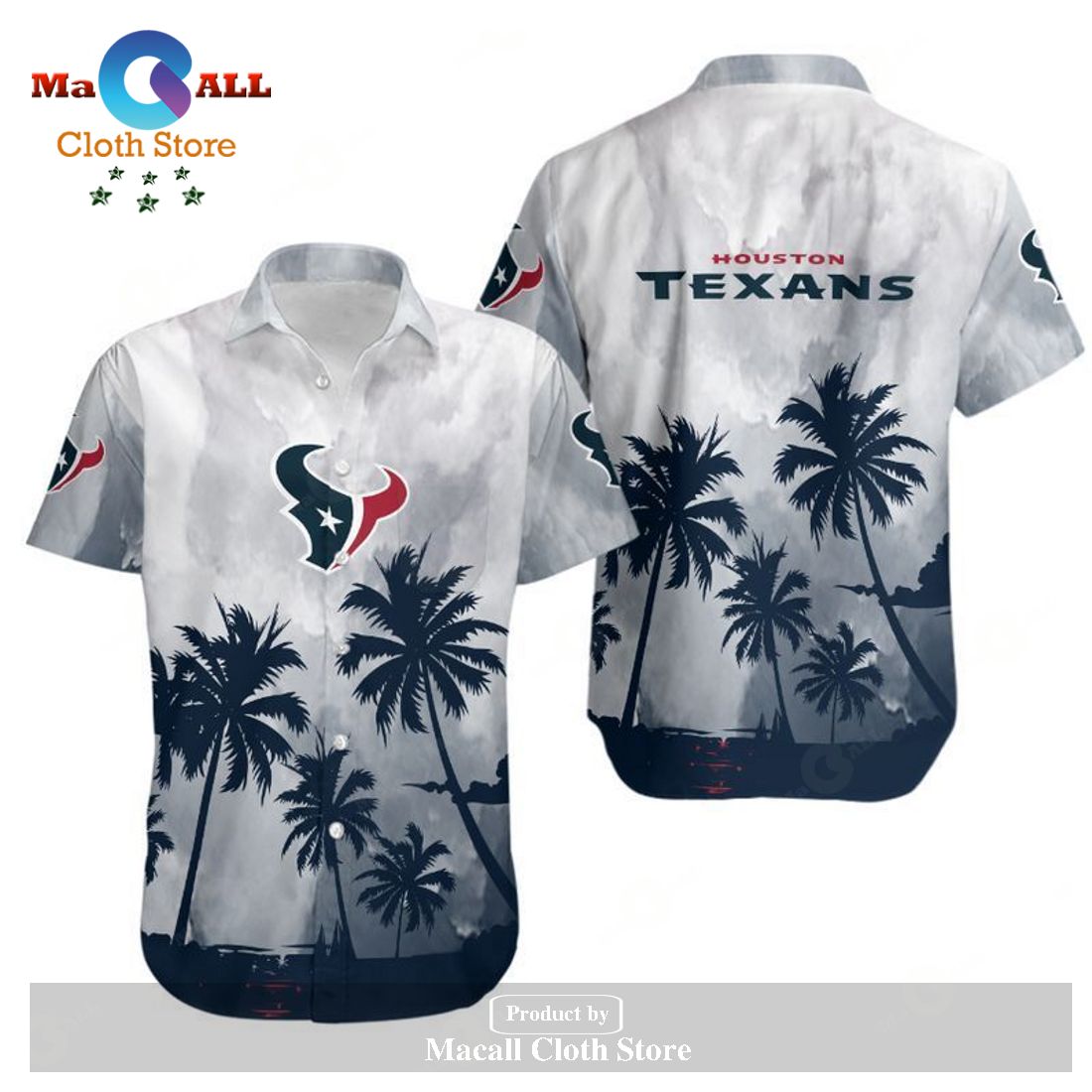 Houston Texans Coconut Trees NFL Gift For Fan Hawaiian Graphic Print Shirt and Short LIMITED EDITION