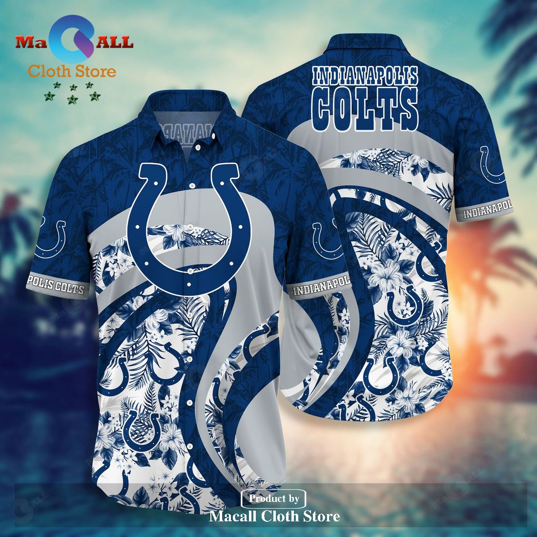 Indianapolis Colts NFL Vintage Coconut Tropical Hawaiian Shirt For