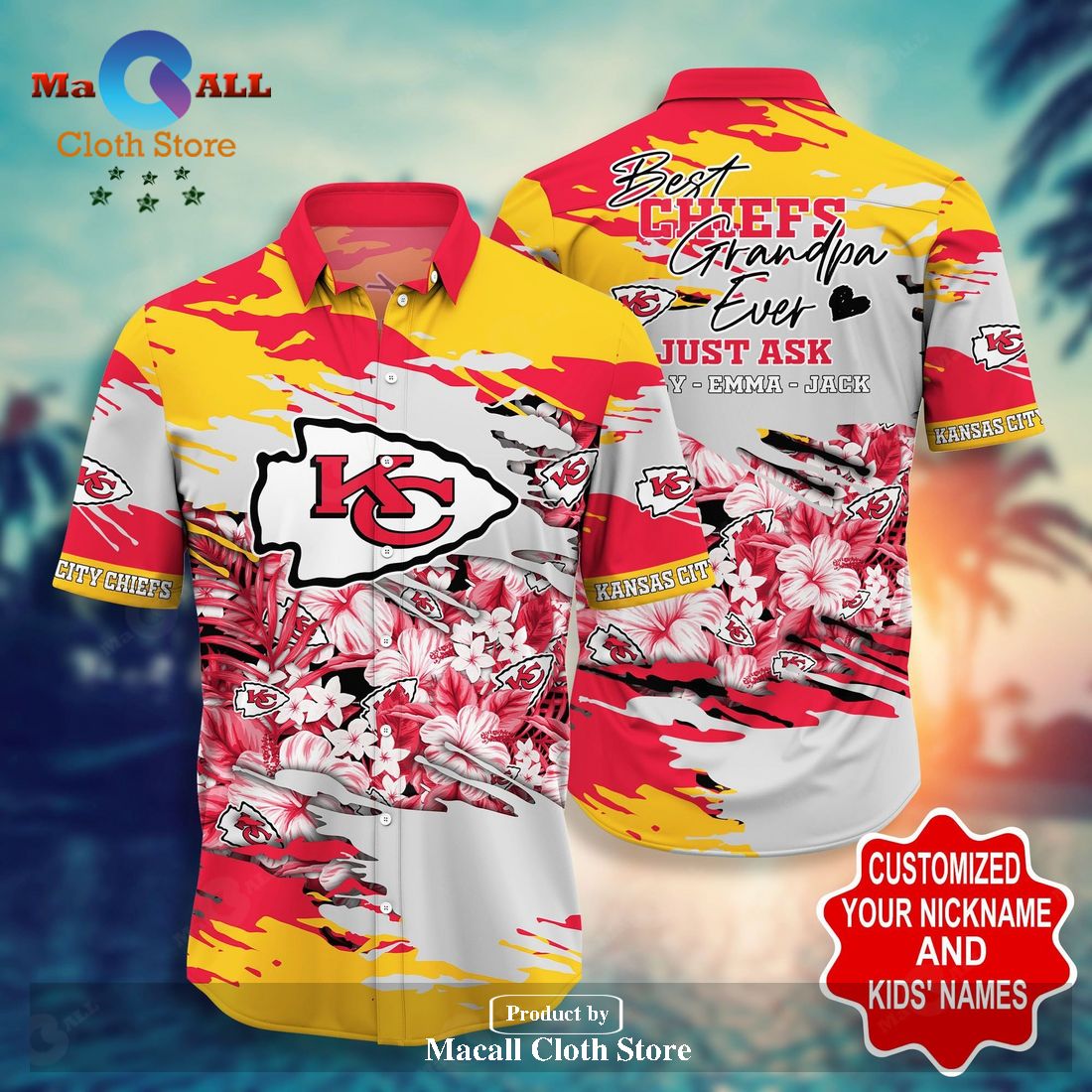Kansas City Chiefs -Pesonalized Hawaii Shirt Summer Collection LIMITED EDITION Kansas City Chiefs -Pesonalized Hawaii Shirt Summer Collection LIMITED EDITION