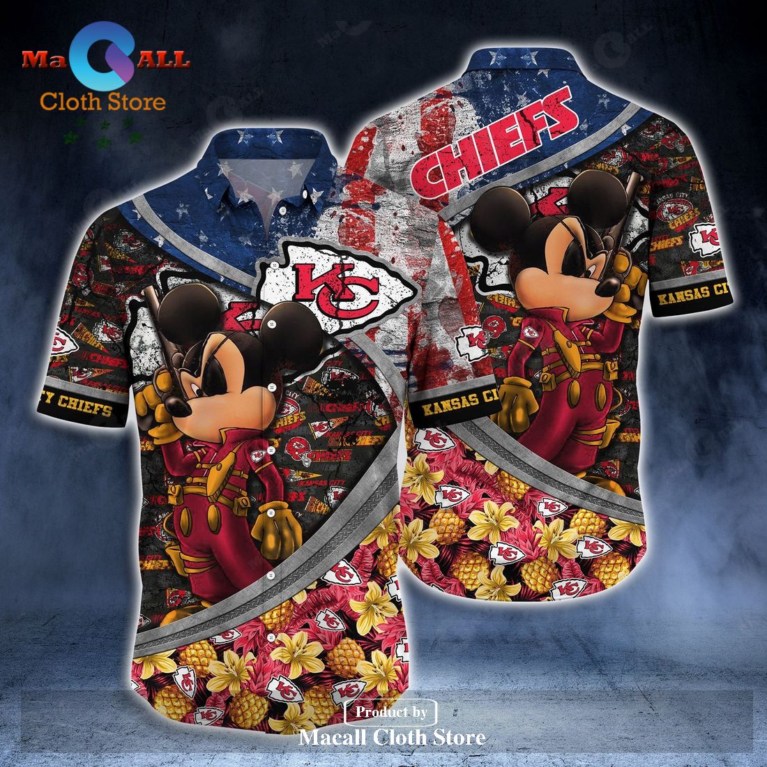 Kansas City Chiefs NFL-Aloha Shirt Vintage Hawaiian Shirt and Short For Men Women Summer Collection LIMITED EDITION