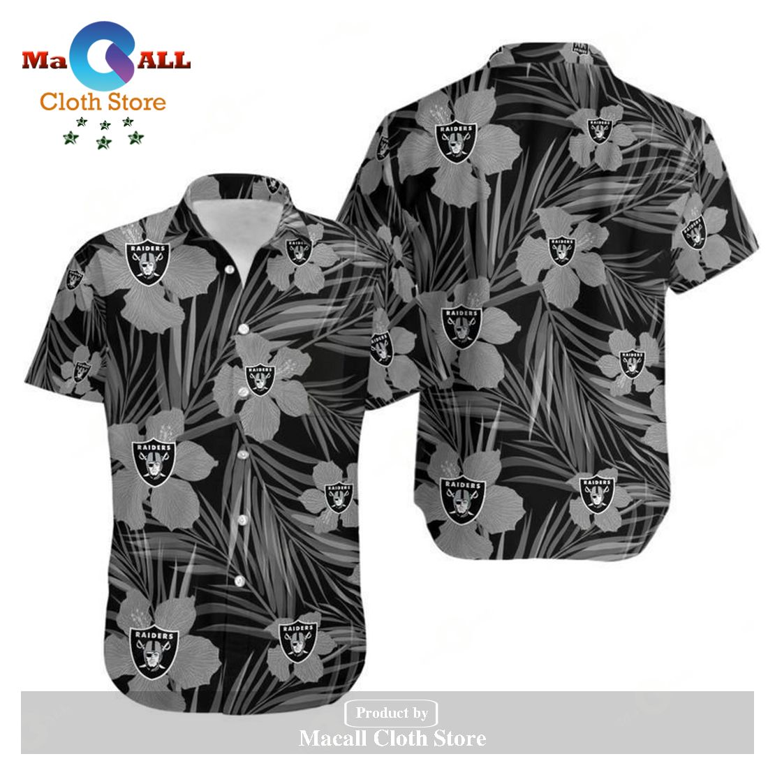 Las Vegas Raiders 2 Flower Hawaii Shirt and Shorts Summer Collection LIMITED EDITION