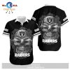 Las Vegas Raiders Stripes and Skull Hawaii Shirt and Shorts Summer Collections LIMITED EDITION