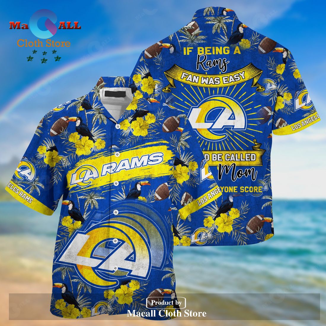 Los Angeles Rams All Over Print Logo And Coconut Trending Summer